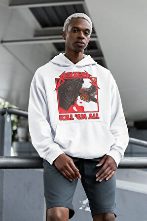 Berserk Kim El All Yazılı Unisex Oversize Anime Hoodie