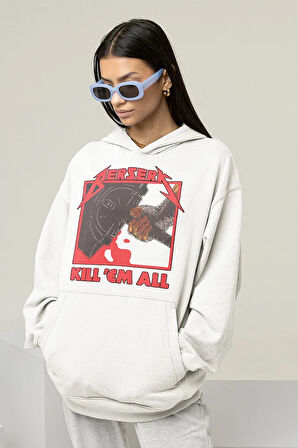 Berserk Kim El All Yazılı Unisex Oversize Anime Hoodie