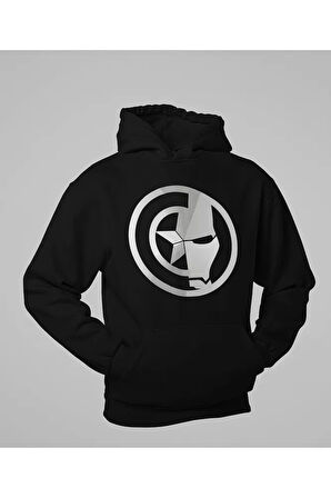 Kaptan Amerika X Iron Man Baskılı Unisex Oversize Avengers Hoodie