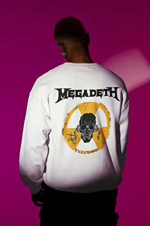 Megadeth Baskılı Unisex Oversize Anime Sweatshirt