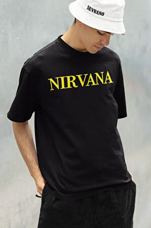 Nirvana Baskılı Unisex Oversize Müzik Grubu Tişört