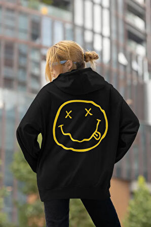 Nirvana Yazılı Unisex Oversize Tasarım Hoodie