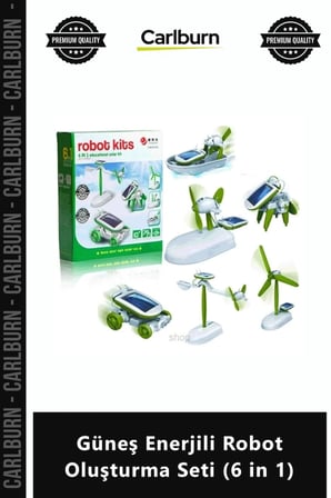 özel üretim stem robotik kodlama solar kit deney seti güneş enerjili robot oluşturma seti 6 in 1
