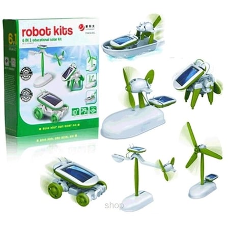 özel üretim stem robotik kodlama solar kit deney seti güneş enerjili robot oluşturma seti 6 in 1