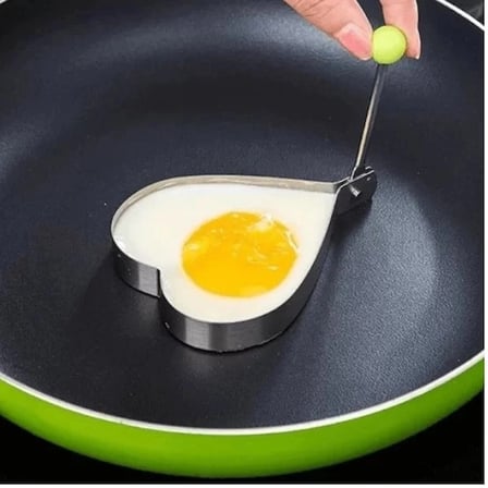 Özel Üretim Paslanmaz Yanmaz Pratik Metalik Kalp Şeklinde Metal Omlet Yumurta Krep Kalıpları