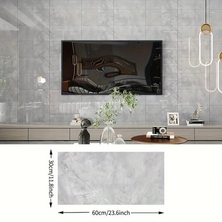 Özel Üretim Nem Isı Su Geçirmez Mutfak Banyo Gri Mermer Desenli Alüminyum Plastik Duvar Sticker