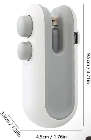 Özel Üretim Şarj Edilebilir Usb 2'Si 1 Arada İsıl İsıtmalı Pratik Mutfak Kesme Vakum Mini Poşet Kapa