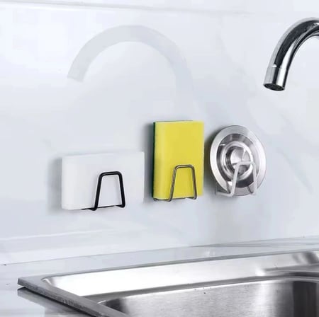 Özel Üretim 304 Paslanmaz Lavabo Düzenleyici Şık Organizer Kendinden Yapışkanlı Çelik Drenaj Rafı As