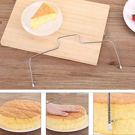 Özel Üretim Mutfak Hassas Paslanmaz Çelik Ayarlanabilir Pasta Dilimleyici – Çok Amaçlı Kesme Teli