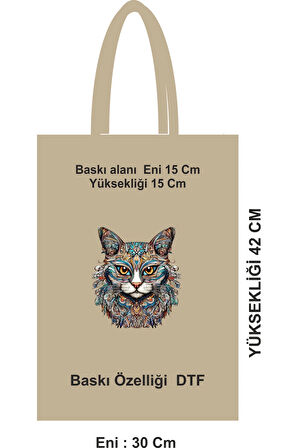 Pamuk Saplı Plaj Çantası Bez Poşet