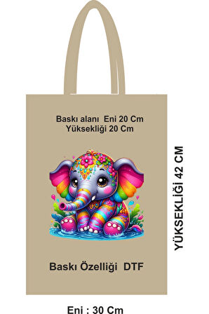 Yıkanabilir Saplı Plaj Çantası Bez Poşet