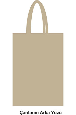 Trendy DTF Baskılı Bez Poşet – 30x42 cm, Saplı, Pamuklu