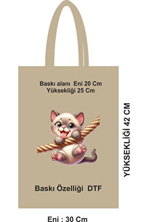 Doğa Dostu Saplı Bez Poşet ham bez Çanta 30x42 cm