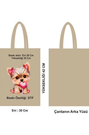 Renkli DTF Baskı Bez Poşet Saplı Ham Bez Çanta