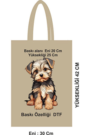 Geniş Ebatlı Saplı Bez Poşet DTF Baskı Ham bez Çanta