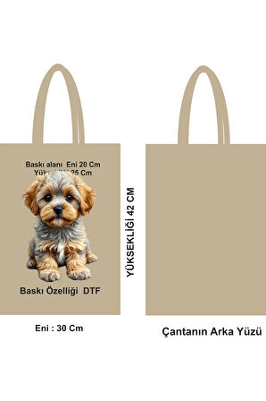 Bez Poşet Çanta 46 Tel DTF Saplı 30x42