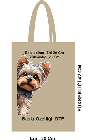 46 Tel Bez Poşet Baskılı Saplı Çanta