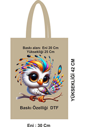 Dtf Baskılı 46 Tel Bez Poşet Çanta Hambez