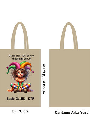 Saplı Bez Poşet DTF Baskılı Model