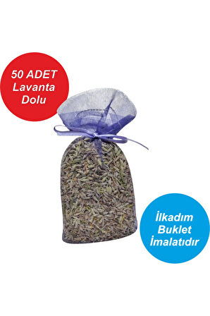 50 Adet Doğal Lavanta Kesesi – Lavanta Dolu, Araba & Dolap Kokusu, Güveye Karşı Doğal çözüm