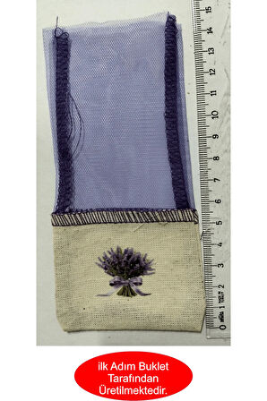 100 Adet Tüllü Baskı altı Hambez Lavanta kesesi, Hediye kesesi, Kına kesesi