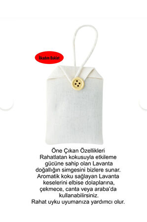 7 X 10 NATUREL PAMUK HAM BEZ 20 ADET LAVANTA DOLU KESE, DOLAP, ÇEKMECE, ELBİSE DOLABI, ÇANTA