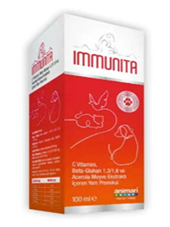 Animari Immunita 100 ml Kedi Ve Köpekler Için Bağışıklık Sistemini Güçlendirici