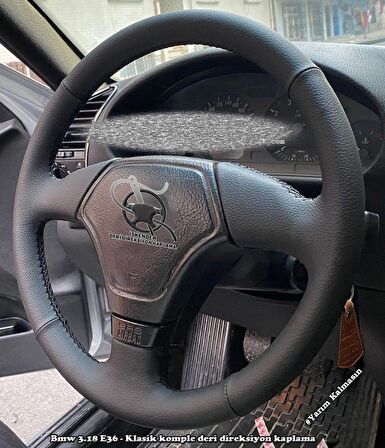 Bmw-3.18-E36 Araca Özel Deri Direksiyon Kılıfı