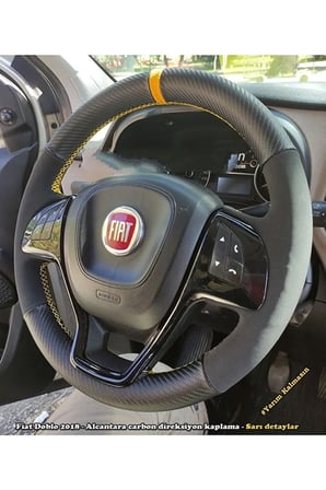 Fiat Doblo 2015-2021 Araca Özel Direksiyon Kılıfı PLASTİK DİREKSİYONLARA UYGUNDUR