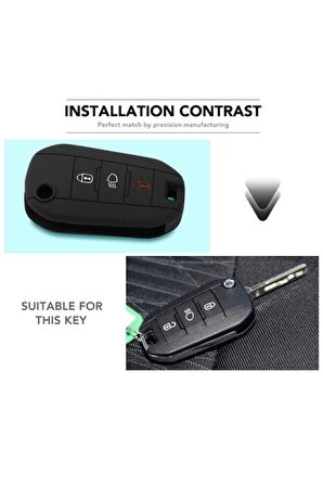Peugeot 208 308 408 508 2008 3008 4008 5008 Rifter Slikon Anahtar Kılıfı