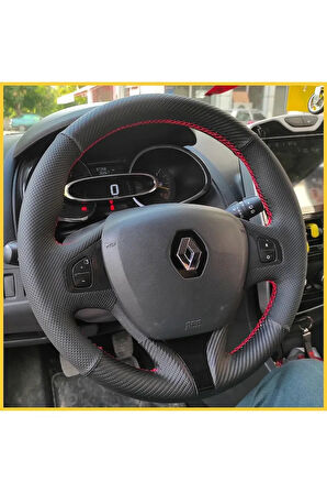 Renault Clio 4 Faz 1 2014-2017 Araca Özel Direksiyon Kılıfı (ARACINIZIN DİREKSİYONUYLA TEYİT EDİNİZ)