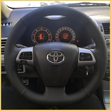 Toyota Corolla 2011-2012 Tam Uyumlu Direksiyon Kılıfı (Derisi Sökülmeden Yapılması Gerekiyor)