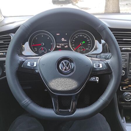 Volkswagen golf 7 uyumlu direksiyon kılıfı (noktalı düz)