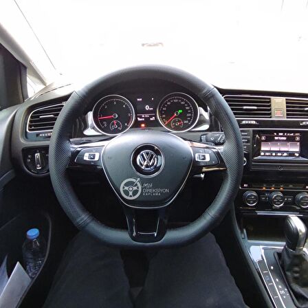 Volkswagen golf 7 uyumlu direksiyon kılıfı (noktalı düz)