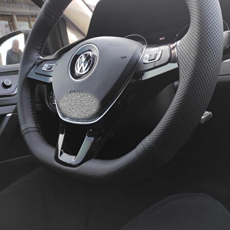 Volkswagen golf 7 uyumlu direksiyon kılıfı (noktalı düz)
