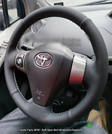 Toyota Yaris 2010 Araca Uyumlu Direksiyon Kılıfı (Soft Noktalı)