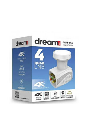 Dörtlü Profesyonel LNB 4K Full HD Uydu Anten Çanak