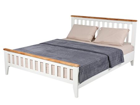 Perla Modern İnci Beyaz Çift Kişilik Karyola 160x200