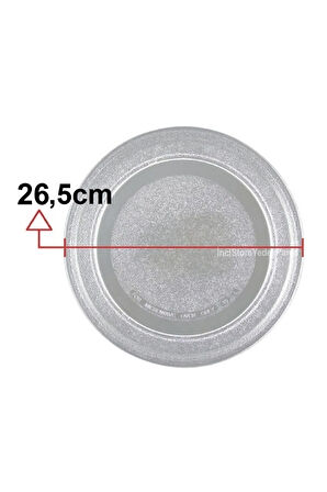 BMD 211 DS SOLO Mikrodalga Fırın Cam Tepsi Düz Tabak Çap 265 mm 26,5 cm 9178037879