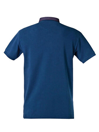 POLOKOTON % 100 PAMUK İndigo Renk Erkek Polo Yaka Cepli Kısa Kollu T-Shirt – Şık ve Rahat Tasarım
