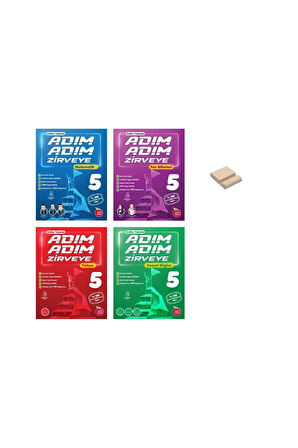 5. Sınıf Adım Adım Zirveye Matematik Fen Türkçe ve Sosyal 4lü Set