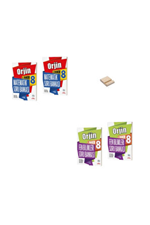 Orjin LGS 8. Sınıf Matematik ve Fen Bilimleri 1 ve 2. Dönem Soru Bankası