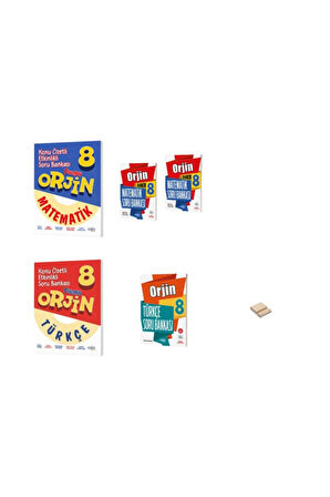 Orjin LGS 8. Sınıf Matematik ve Türkçe Konu Özetli 1 ve 2. Dönem 5li Set Soru Bankası