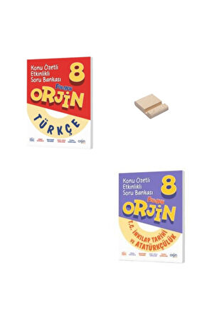 Orjin LGS 8. Sınıf Türkçe ve İnkılap Tarihi Etkinlikli Konu Özetli Soru Bankası