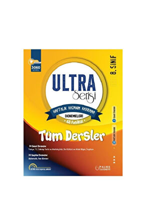 8.SINIF ULTRA KAZANIM KAVRAMA DENEMELERİ 68 FASİKÜL TÜM DERSLER ( 3060 SORU )