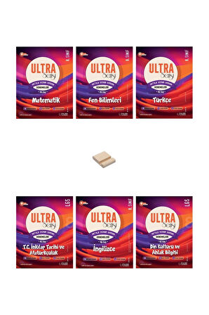 LGS 8. Sınıf Ultra Tüm Dersler (M-F-T-İ-D-İ) Haftalık Kazanım Kavrama Denemeleri 6lı Set