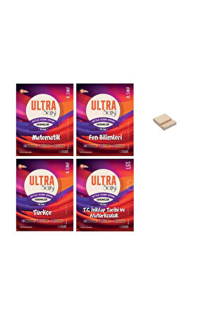 LGS 8. Sınıf Ultra Matematik Fen Türkçe ve İnkılap 4lü Haftalık Denemeleri