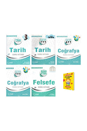 TYT - AYT Tarih Coğrafya ve Felsefe Soru Kitabı 5li Set