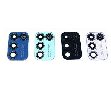 İnfinix Hot 10 Play İle Uyumlu Kamera Camı  Mavi X688