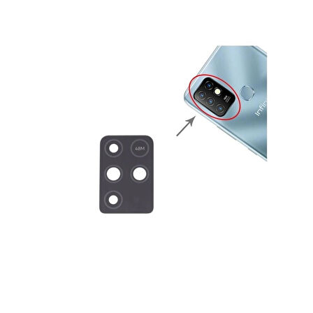 İnfinix Note 10 İle Uyumlu Kamera Camı  X693